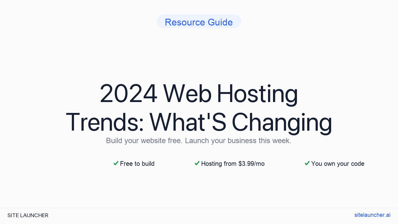 2024 Web Hosting Trends: What'S Changing