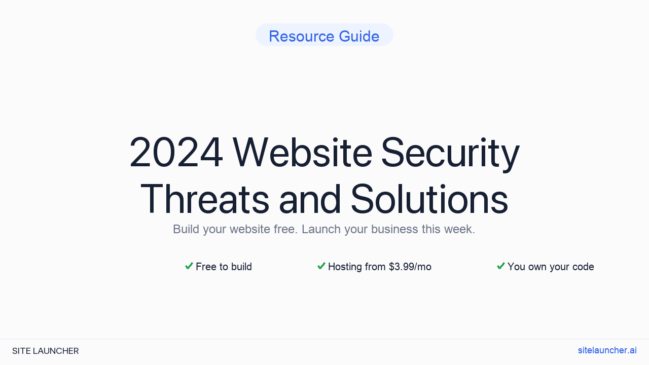 2024 Website Security Threats and Solutions