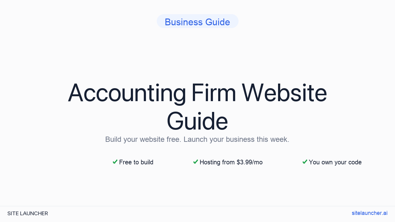 How to Build a Website for Your Accounting Firm (Free, Fast, and Professional)