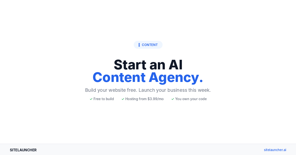 How to Start an AI Content Agency With Nothing But a Laptop