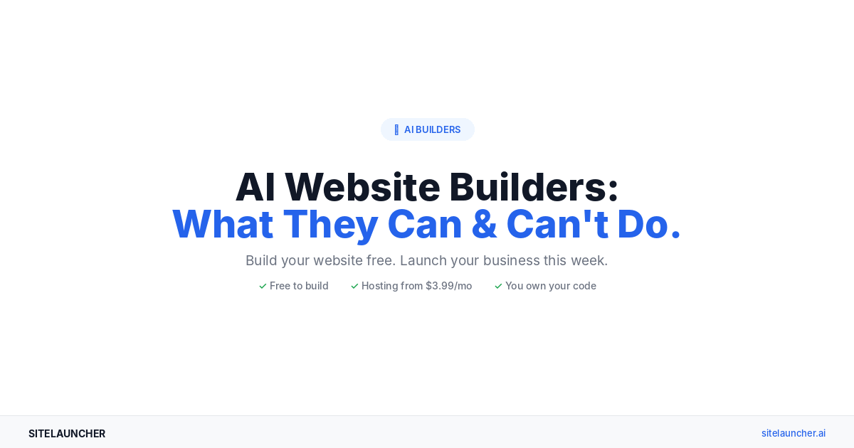 AI Website Builders in 2026: The Brutal Truth About What They Actually Do