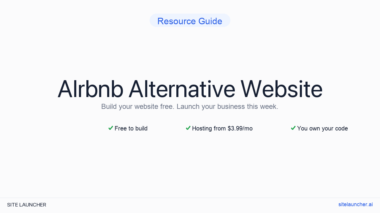 AIrbnb Alternative Website