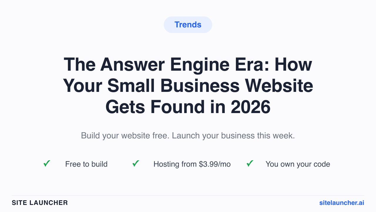 The Answer Engine Era: How Your Small Business Website Gets Found in 2026