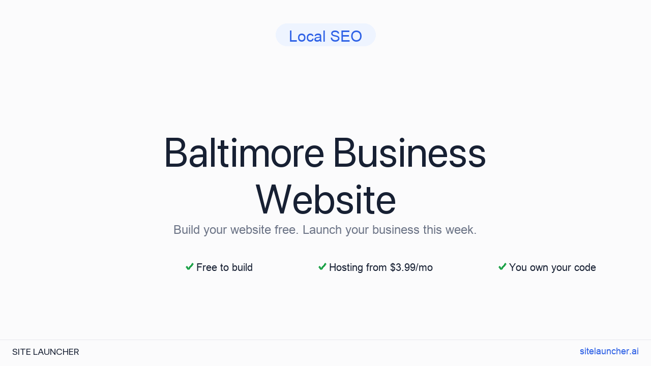 How to Build a Website for Your Baltimore Business (Free and Fast)