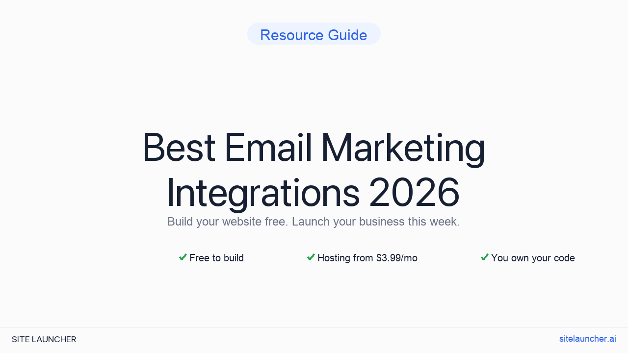 Best Email Marketing Integrations 2026