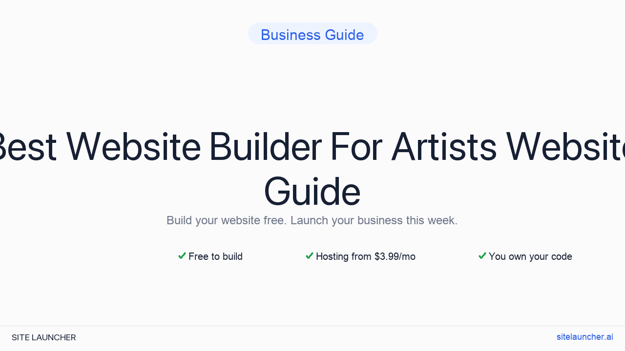 Best Website Builder For Artists