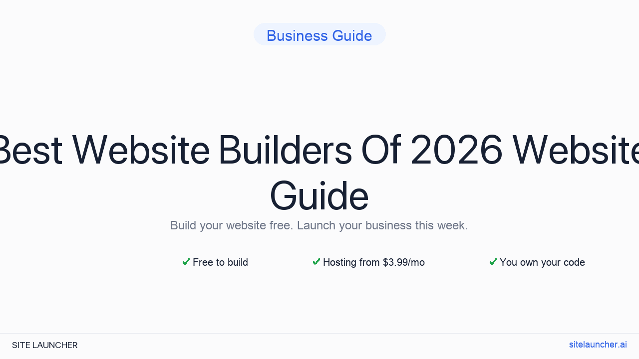 Best Website Builders Of 2026