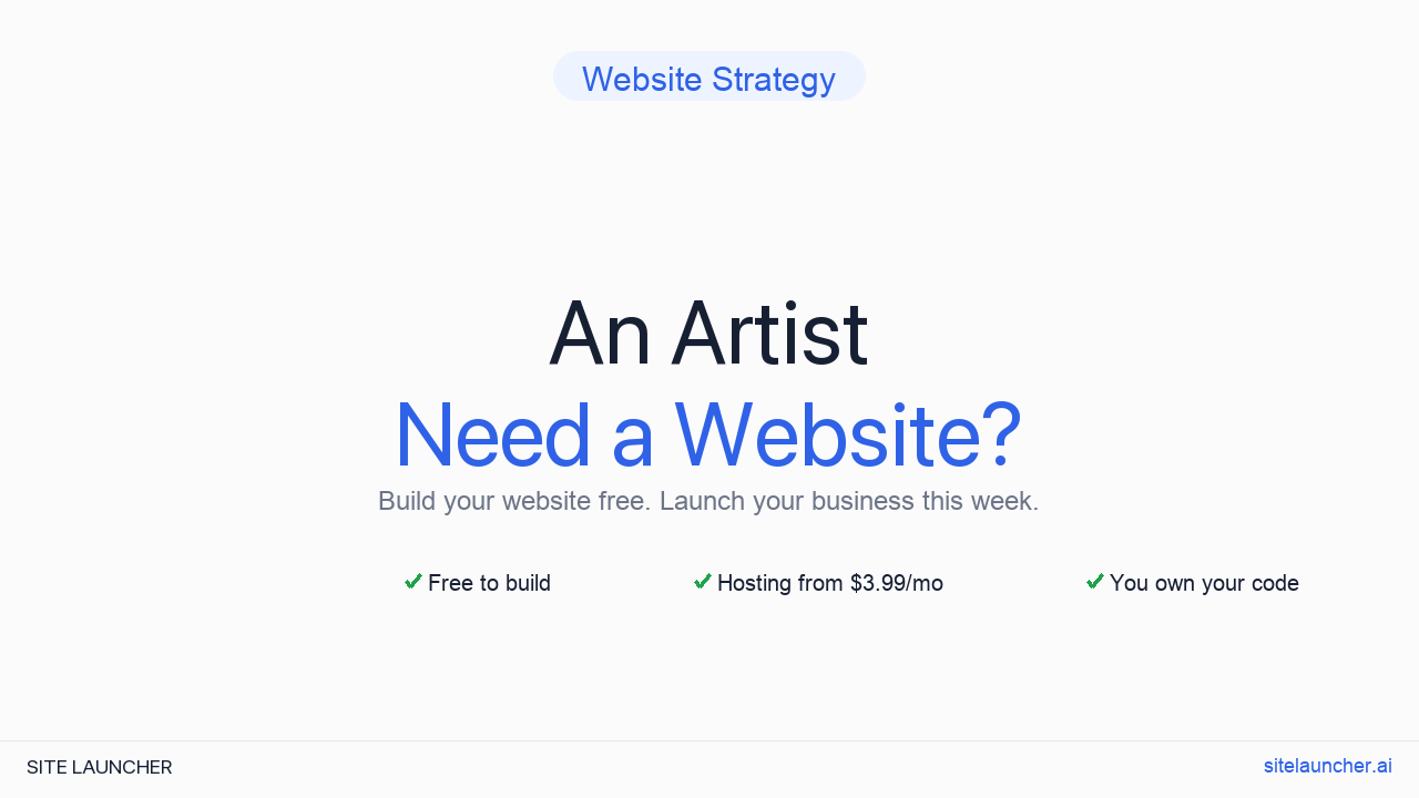 Best Website For An Artist