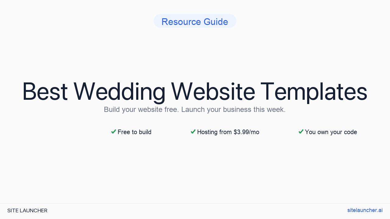 Best Wedding Website Templates
