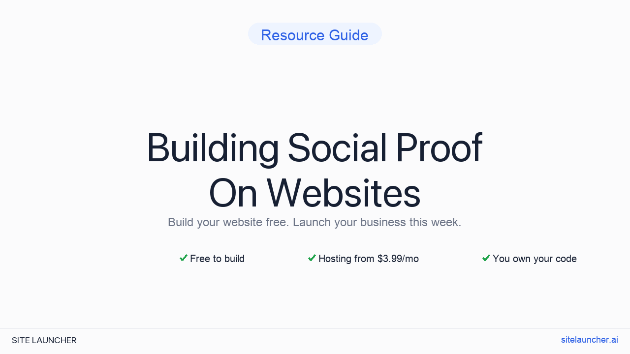 Building Social Proof On Websites