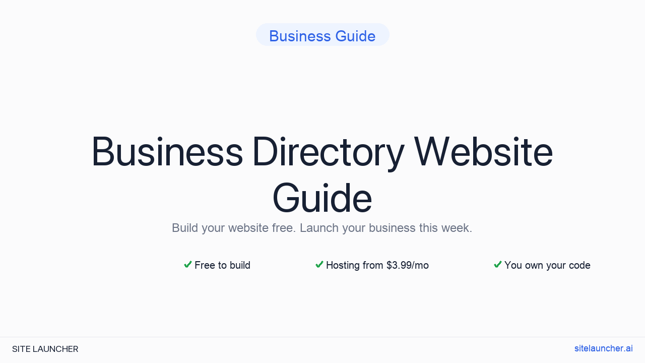 Website For Business Directory