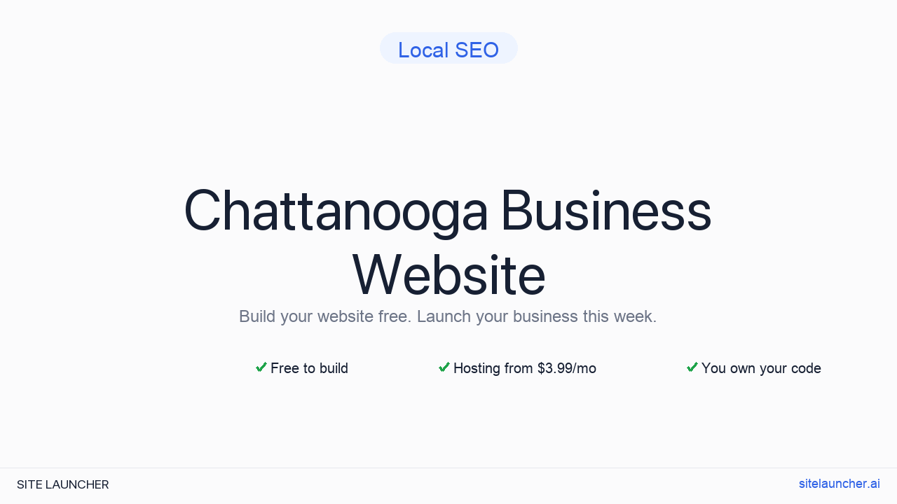 How to Build a Website for Your Chattanooga Business (Free and Fast)