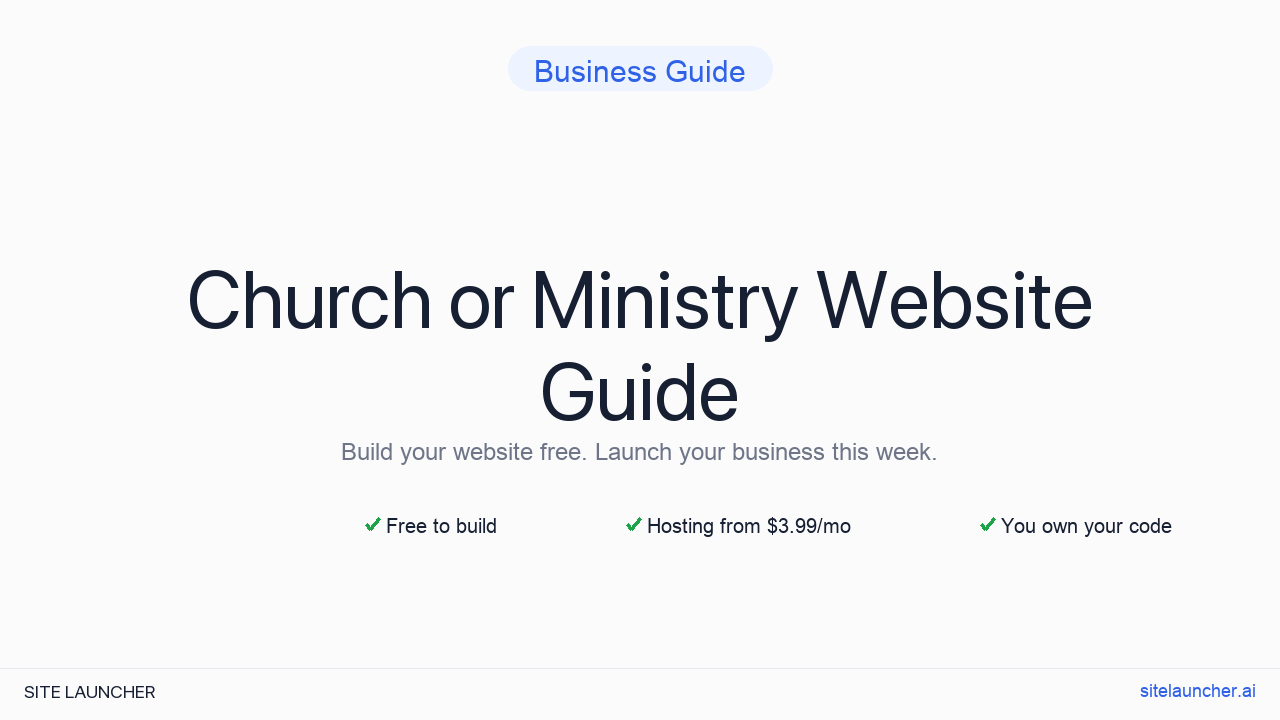 How to Build a Website for Your Church or Ministry (Free, Fast, and Professional)