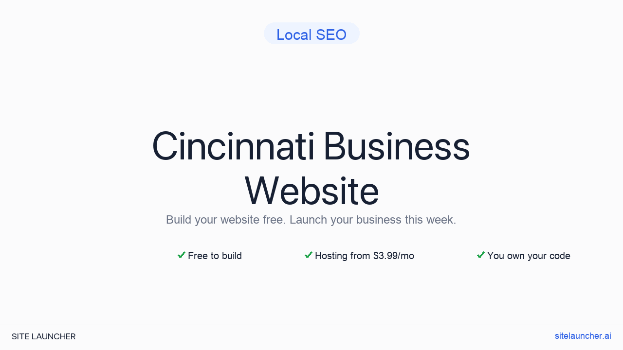 How to Build a Website for Your Cincinnati Business (Free and Fast)