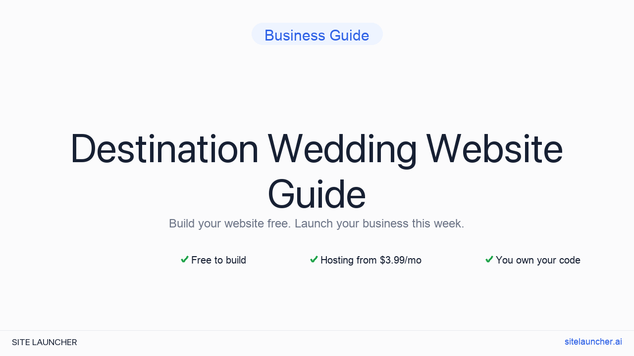 Website For Destination Wedding