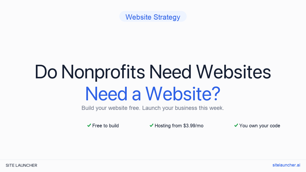 Do Nonprofits Need Websites