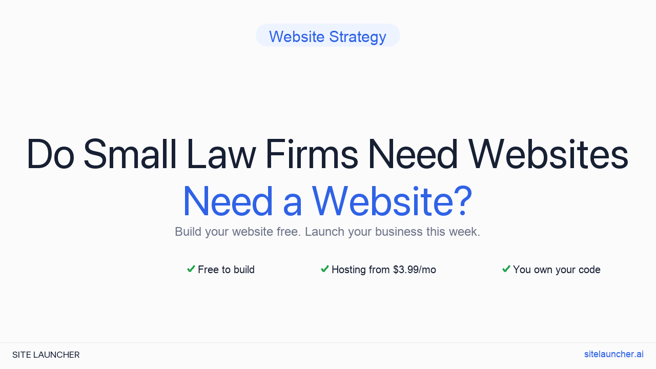 Do Small Law Firms Need Websites