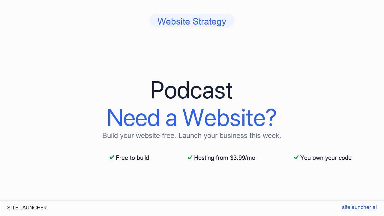 Does A Podcast Need A Website