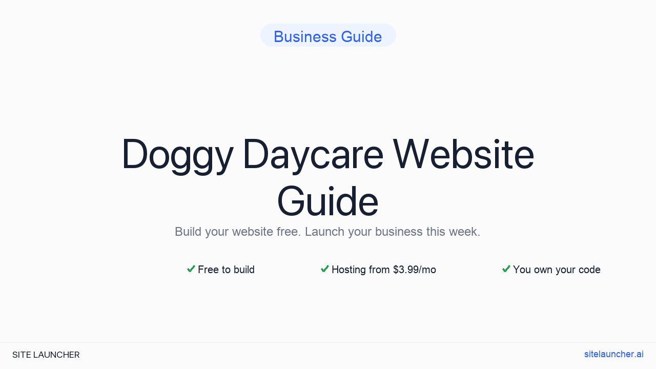 How to Build a Website for Your Doggy Daycare (Free, Fast, and Professional)