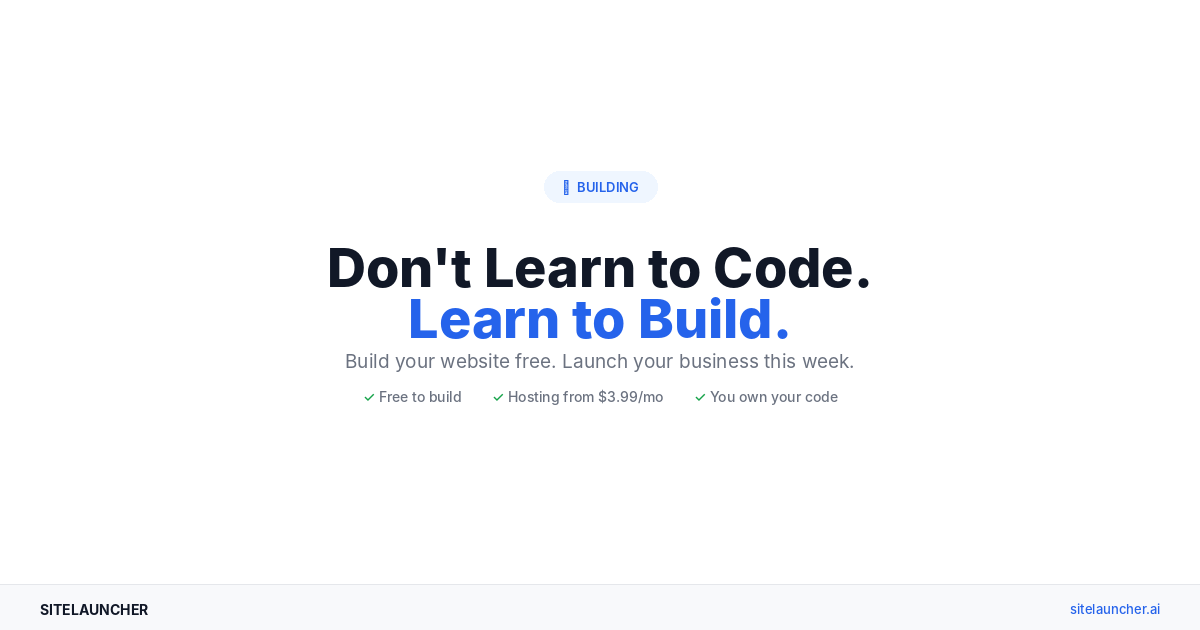 Don’t Learn to Code — Learn to Build