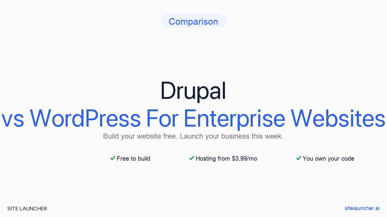 Drupal vs WordPress For Enterprise Websites