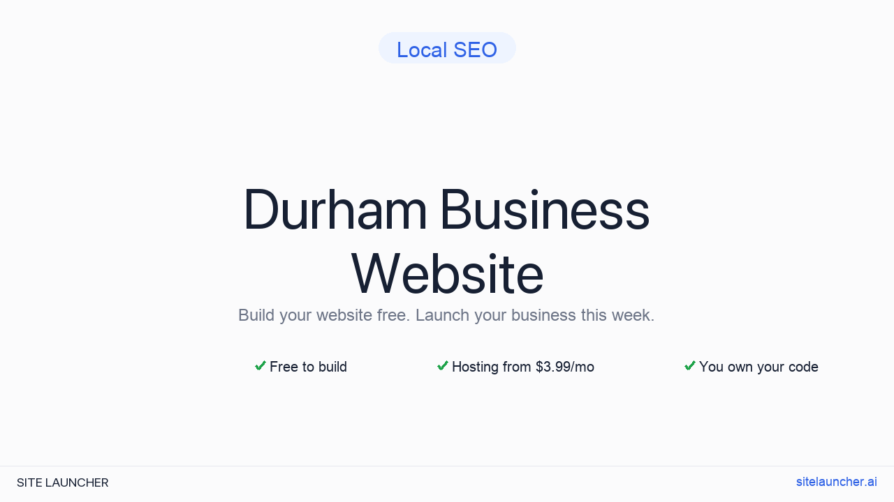 How to Build a Website for Your Durham Business (Free and Fast)