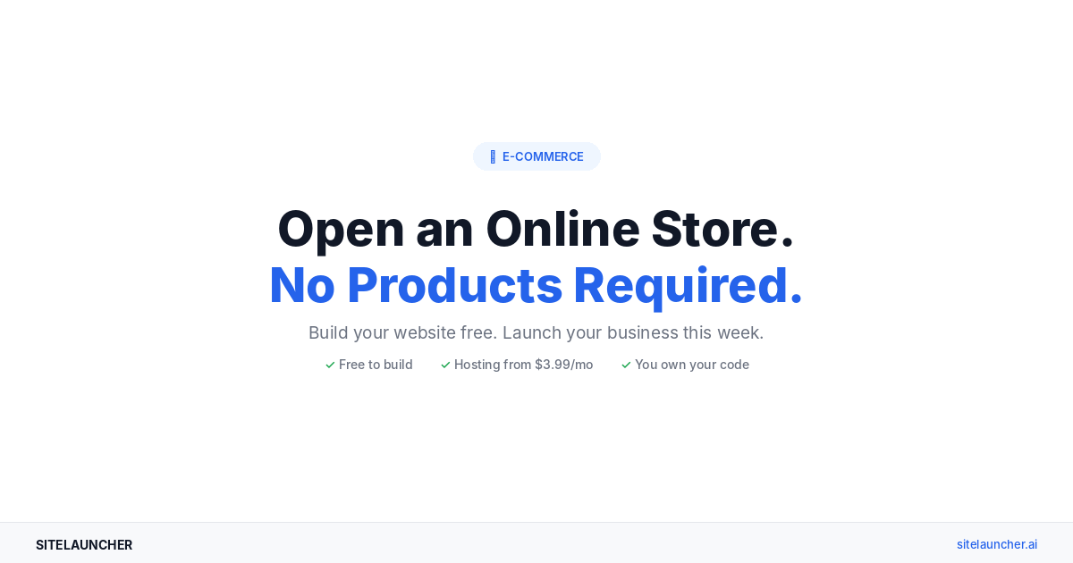How to Open an Online Store Without Touching a Single Product