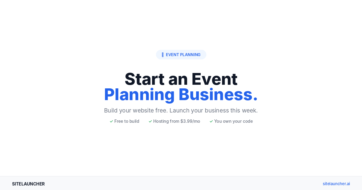 How to Start an Event Planning Business With No Experience