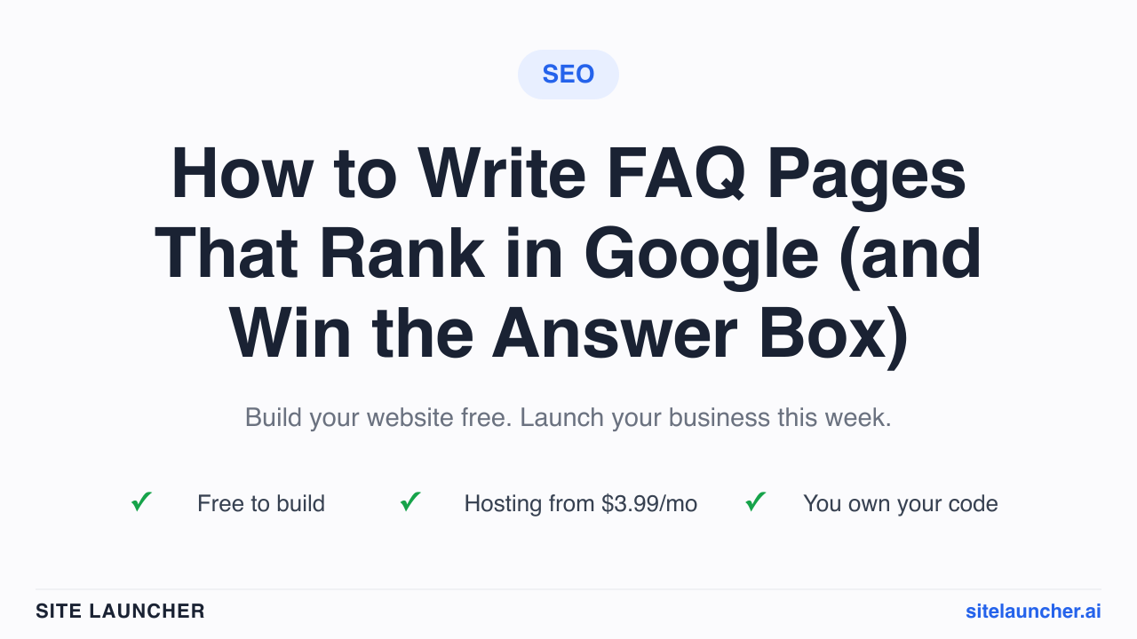 How to Write FAQ Pages That Rank in Google (and Win the Answer Box)