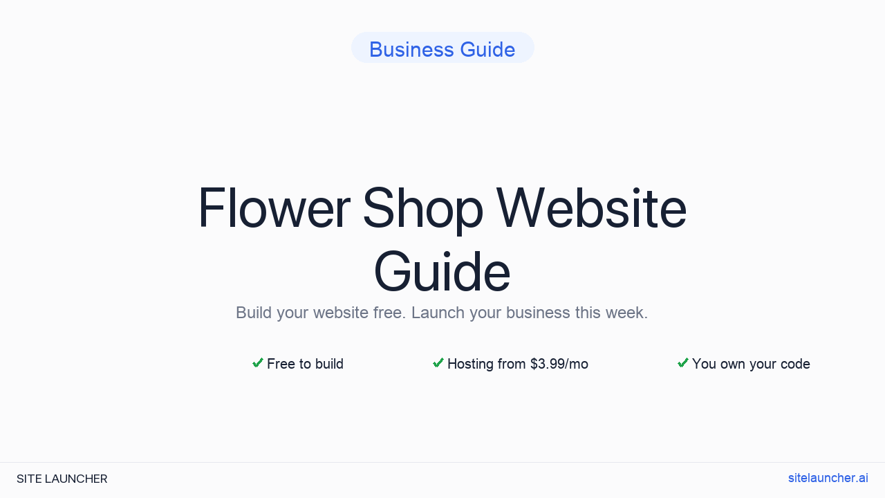 How to Build a Website for Your Flower Shop (Free, Fast, and Professional)