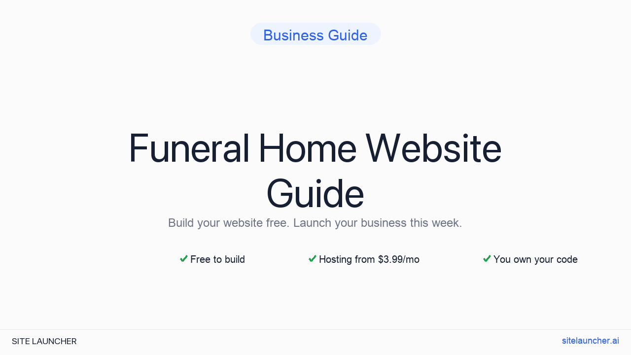 How to Build a Website for Your Funeral Home (Free, Fast, and Professional)