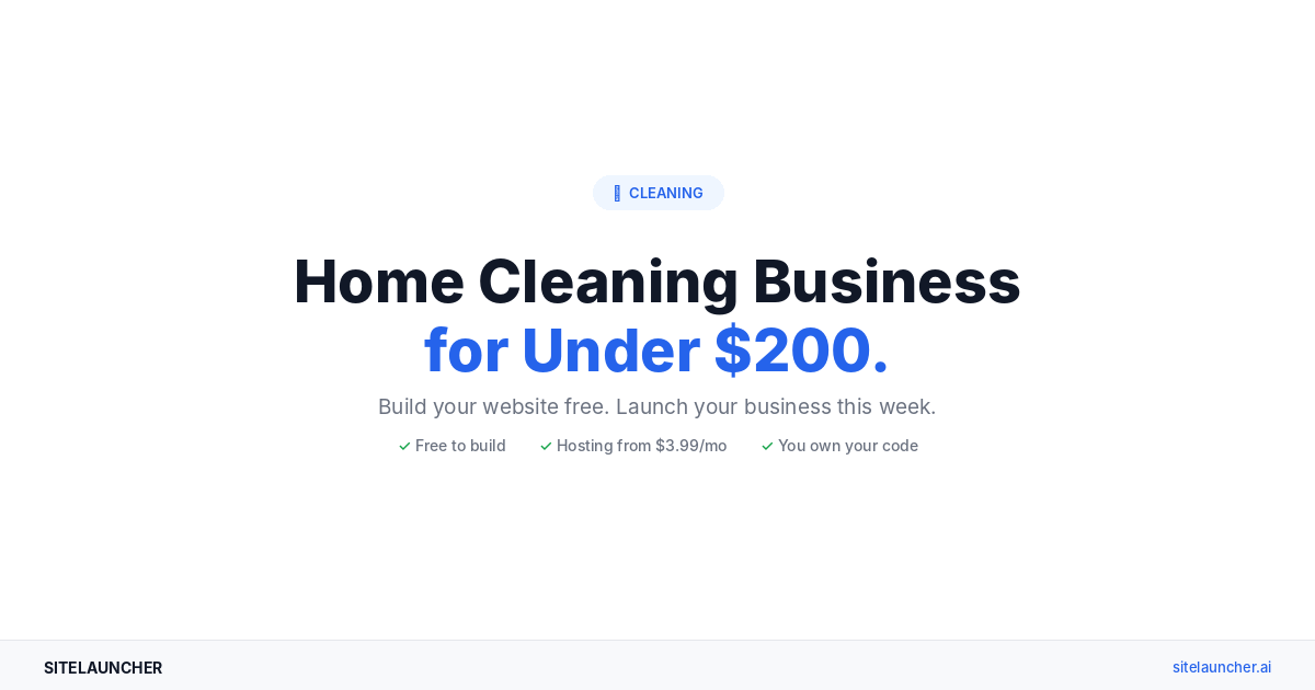 How to Start a Home Cleaning Business for Under $200
