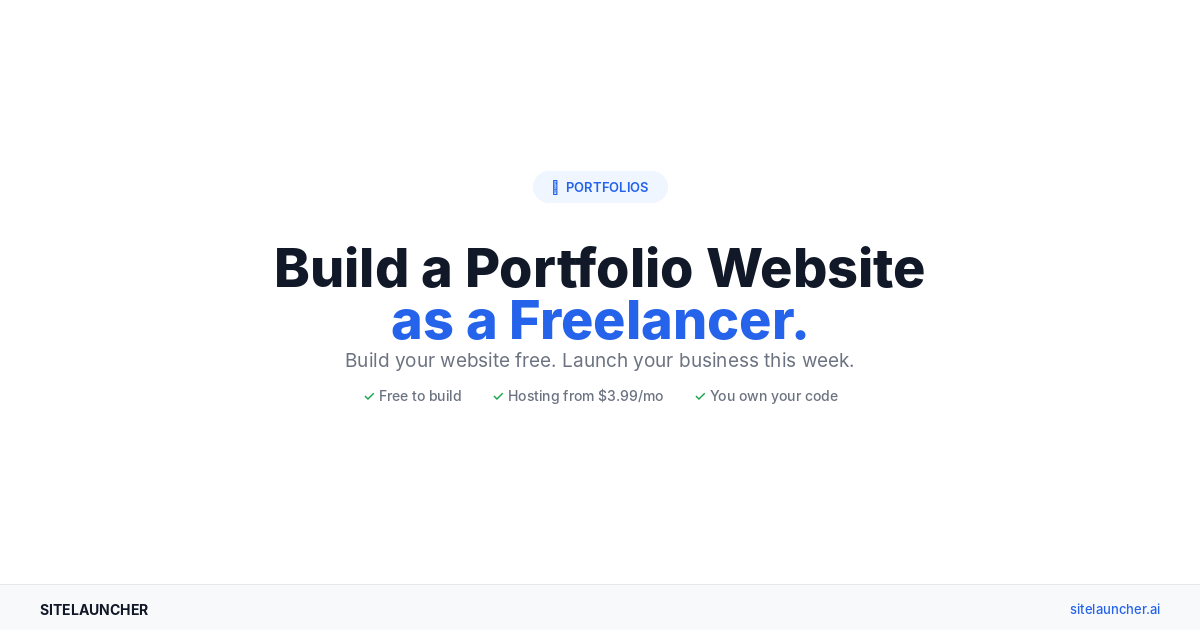 How to Build a Portfolio Website as a Freelancer (Without Spending a Fortune)