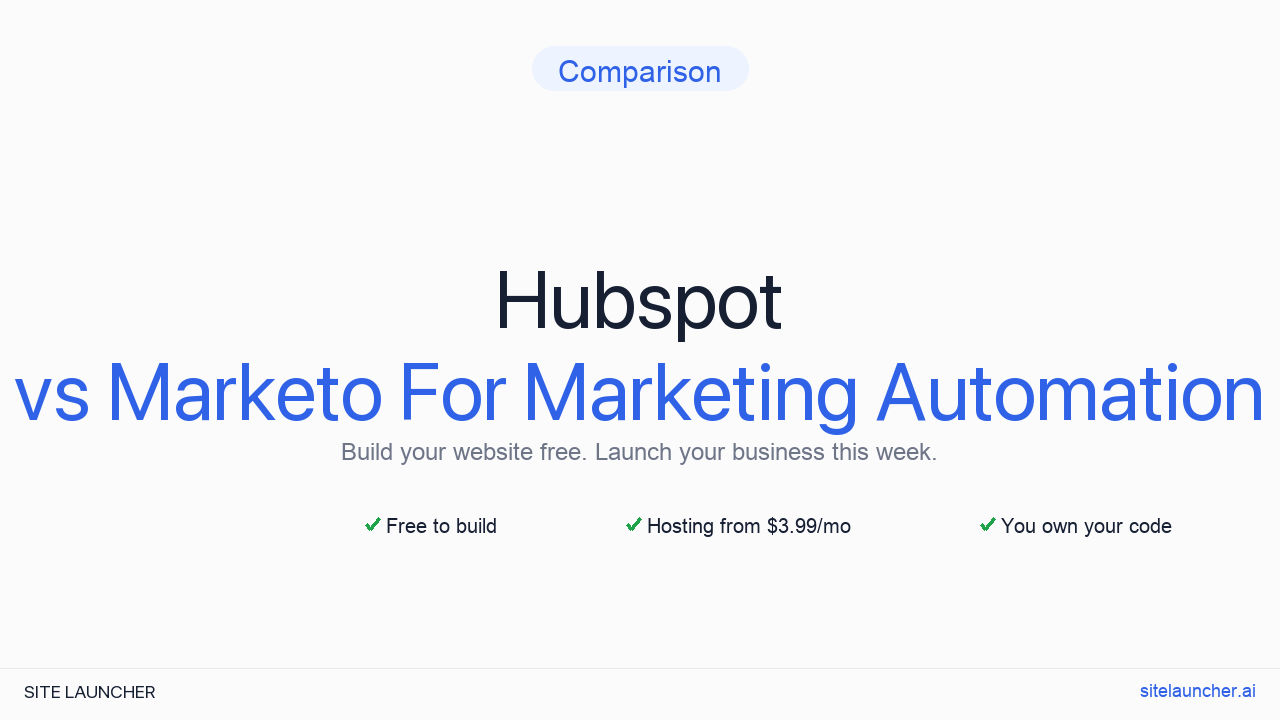 Hubspot vs Marketo For Marketing Automation