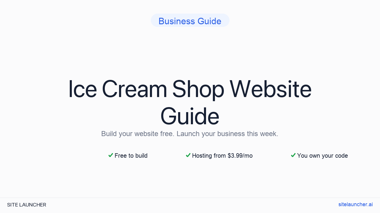 How to Build a Website for Your Ice Cream Shop (Free, Fast, and Professional)