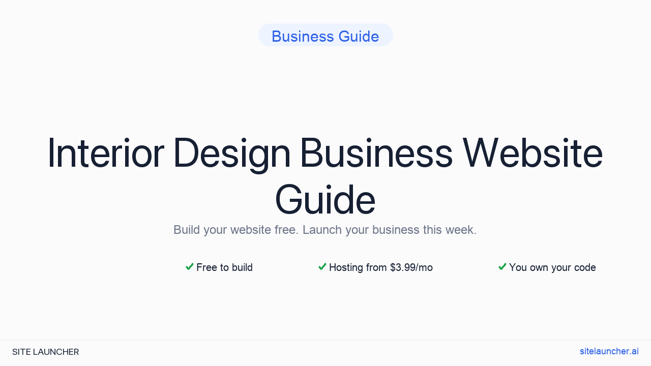 How to Build a Website for Your Interior Design Business (Free, Fast, and Professional)
