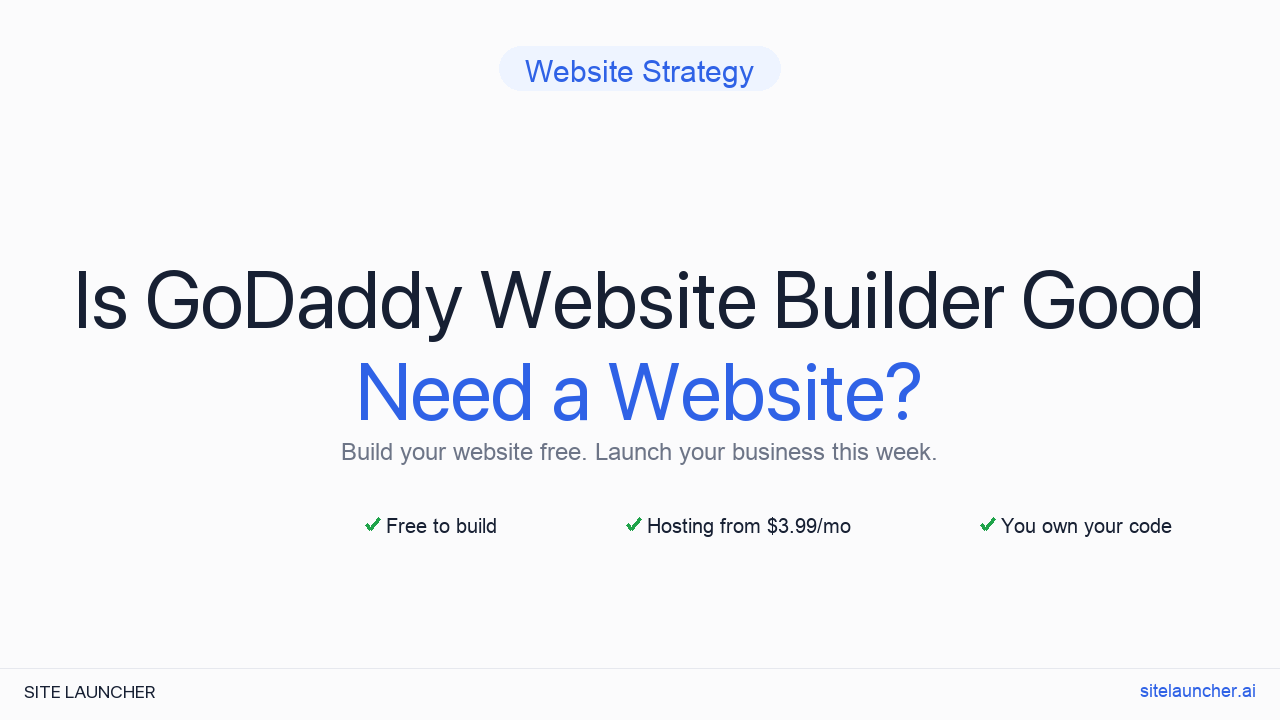 Is GoDaddy Website Builder Good