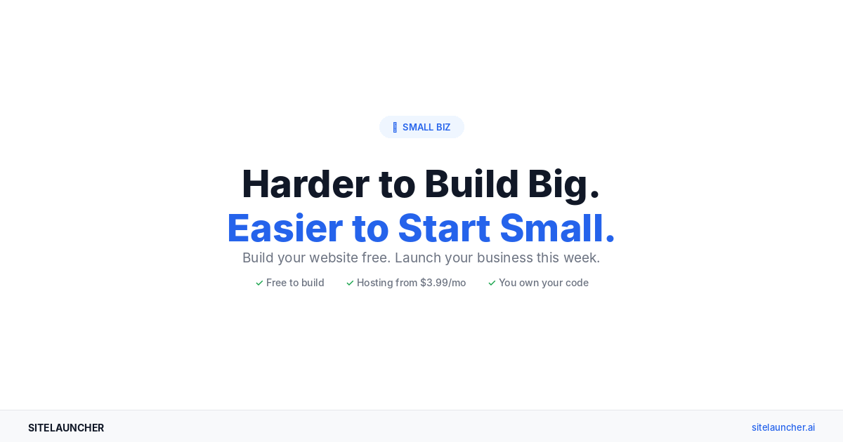 It’s Harder Than Ever to Build a Big Business. It’s Easier Than Ever to Start a Small One.