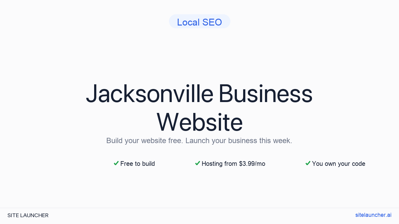How to Build a Website for Your Jacksonville Business (Free and Fast)