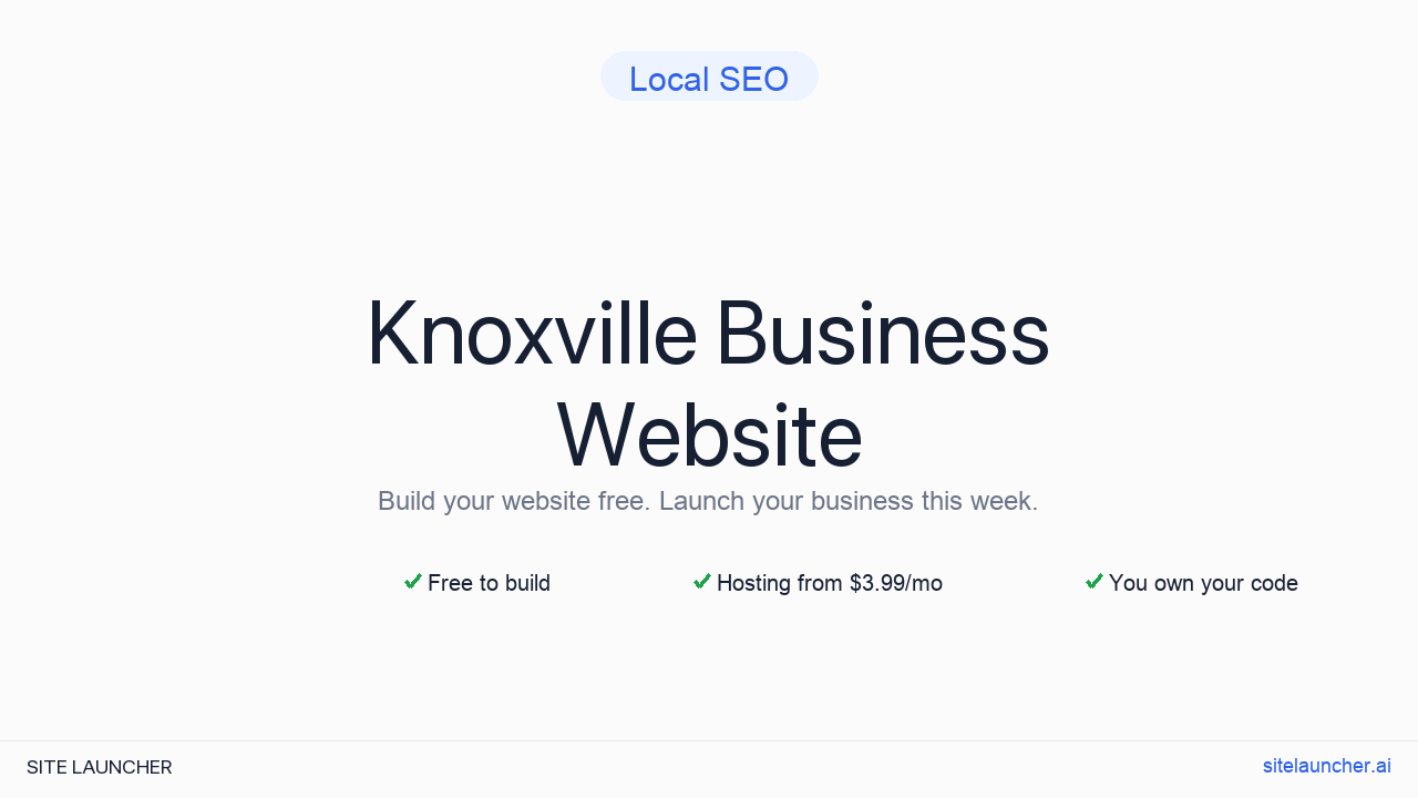 How to Build a Website for Your Knoxville Business (Free and Fast)