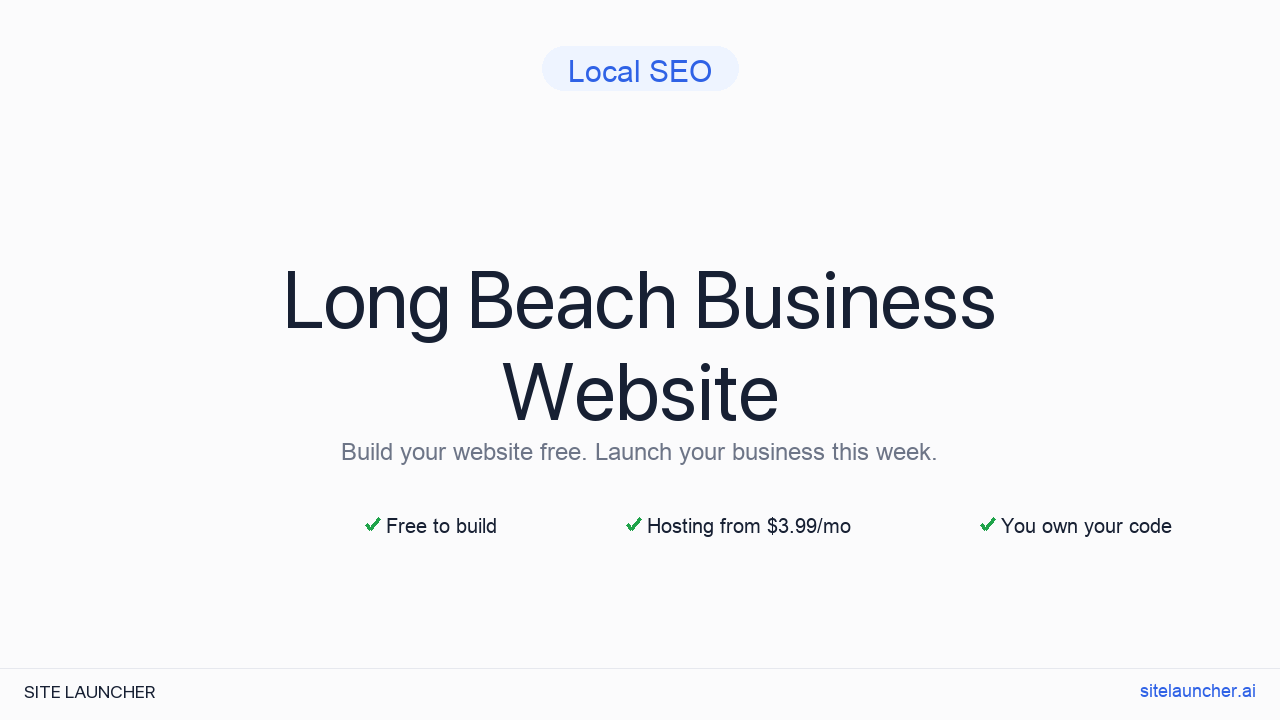 How to Build a Website for Your Long Beach Business (Free and Fast)