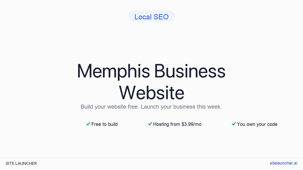 How to Build a Website for Your Memphis Business (Free and Fast)