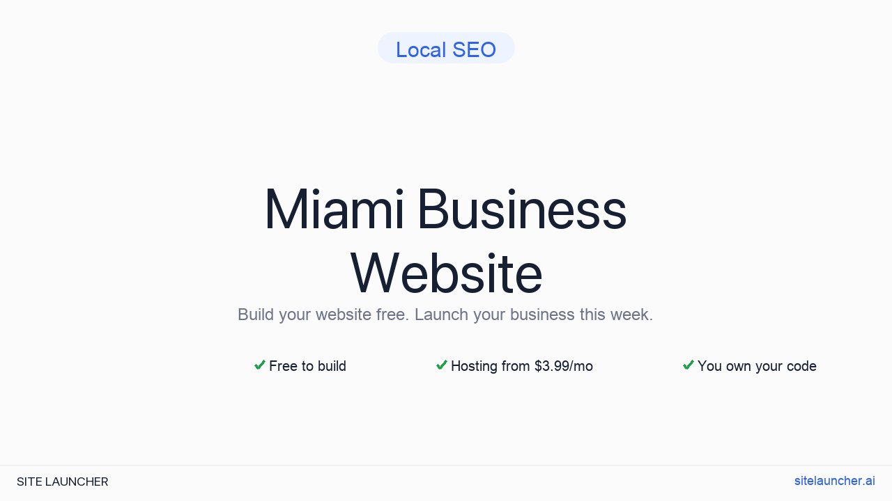 How to Build a Website for Your Miami Business (Free and Fast)