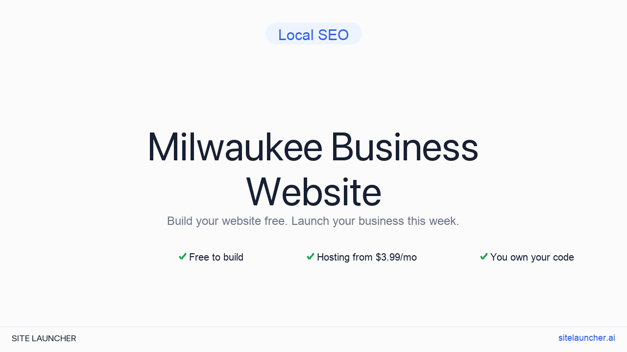 How to Build a Website for Your Milwaukee Business (Free and Fast)