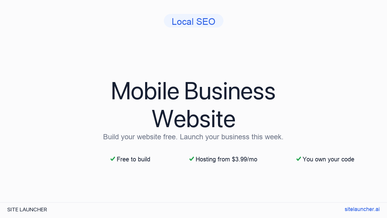 How to Build a Website for Your Mobile Business (Free and Fast)