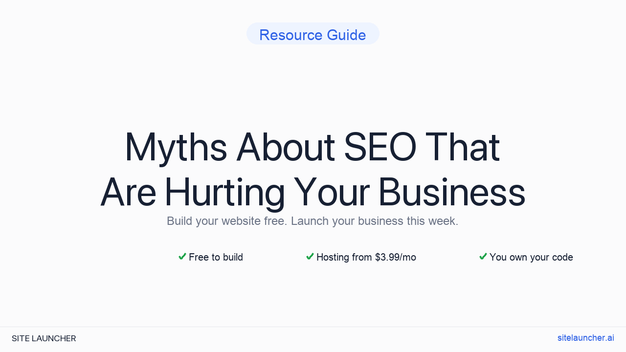Myths About SEO That Are Hurting Your Business