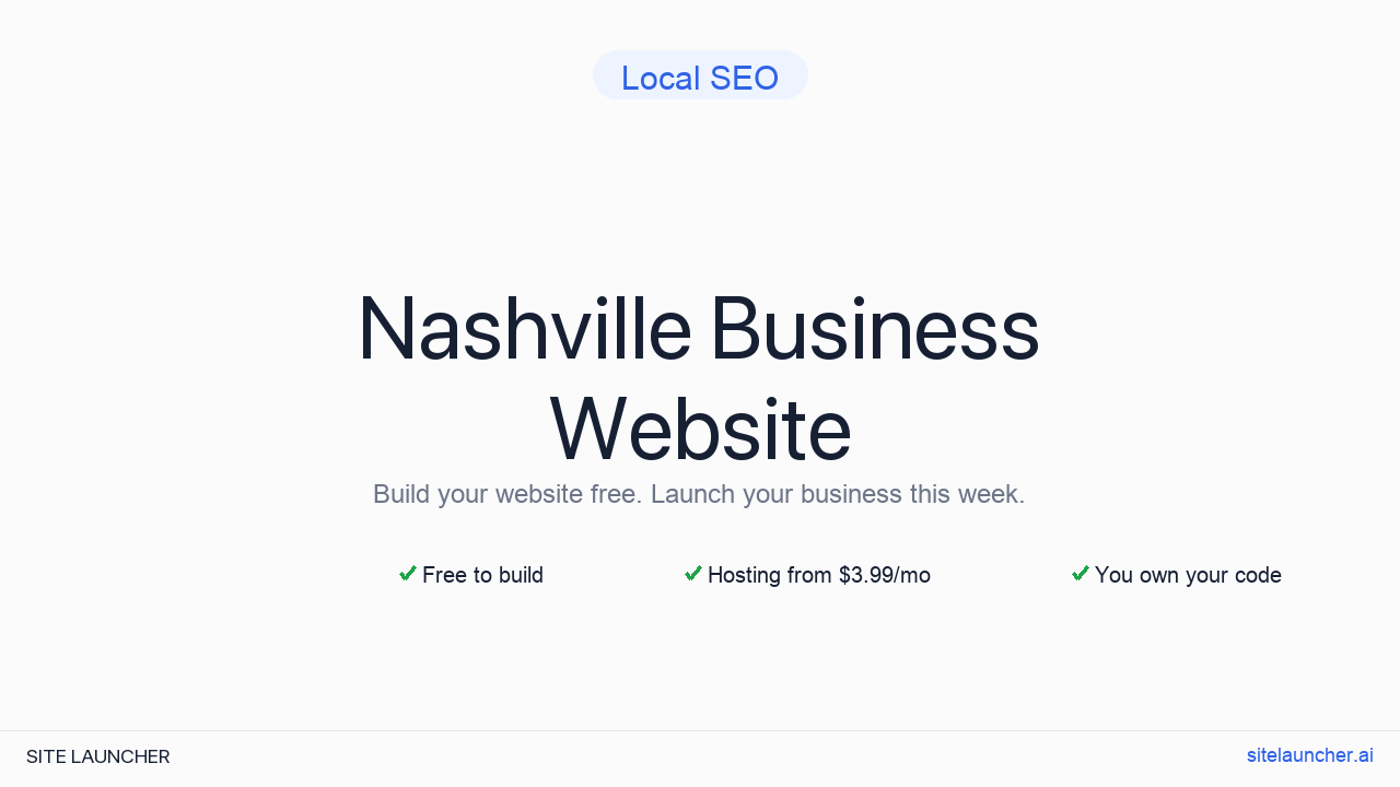 How to Build a Website for Your Nashville Business (Free and Fast)