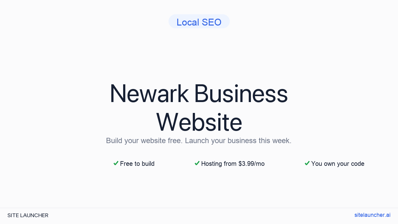 How to Build a Website for Your Newark Business (Free and Fast)