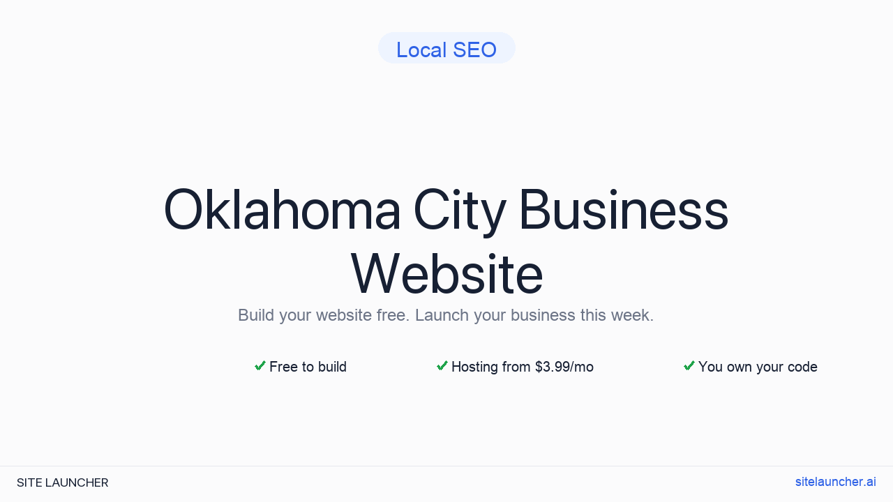 How to Build a Website for Your Oklahoma City Business (Free and Fast)