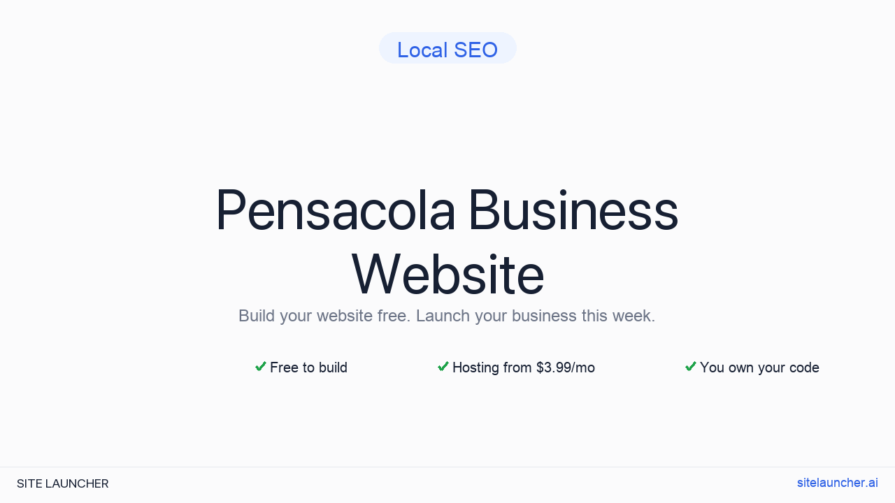 How to Build a Website for Your Pensacola Business (Free and Fast)